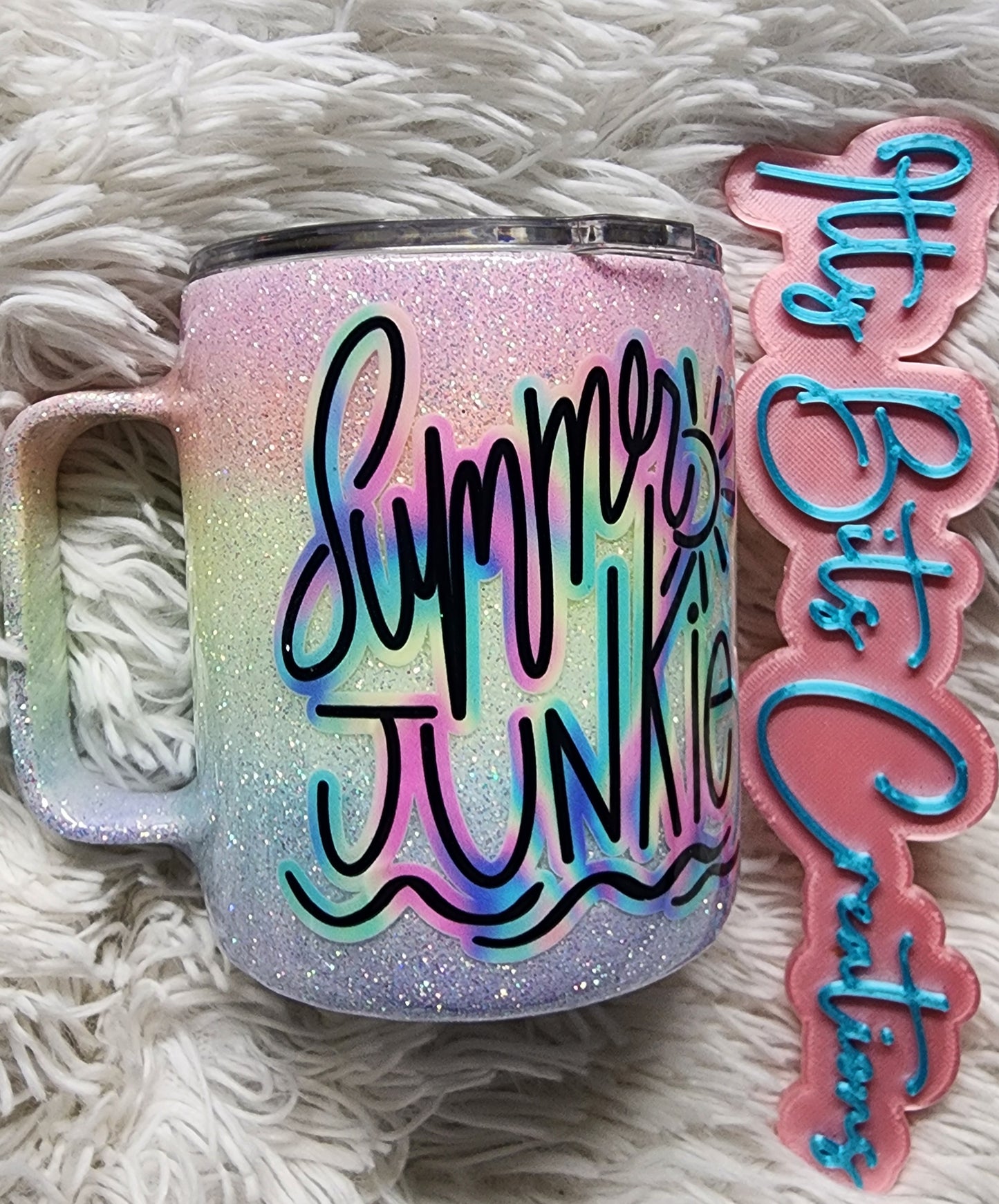 10 oz Summer Junkie Pastel Rainbow Coffee Mug