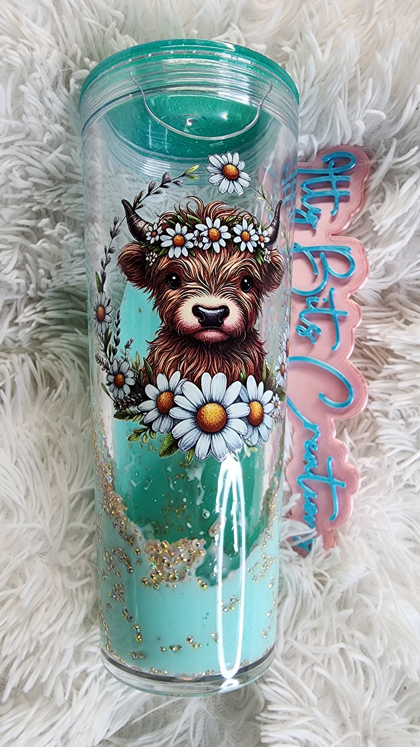 24 oz Minty Cow Snowglobe