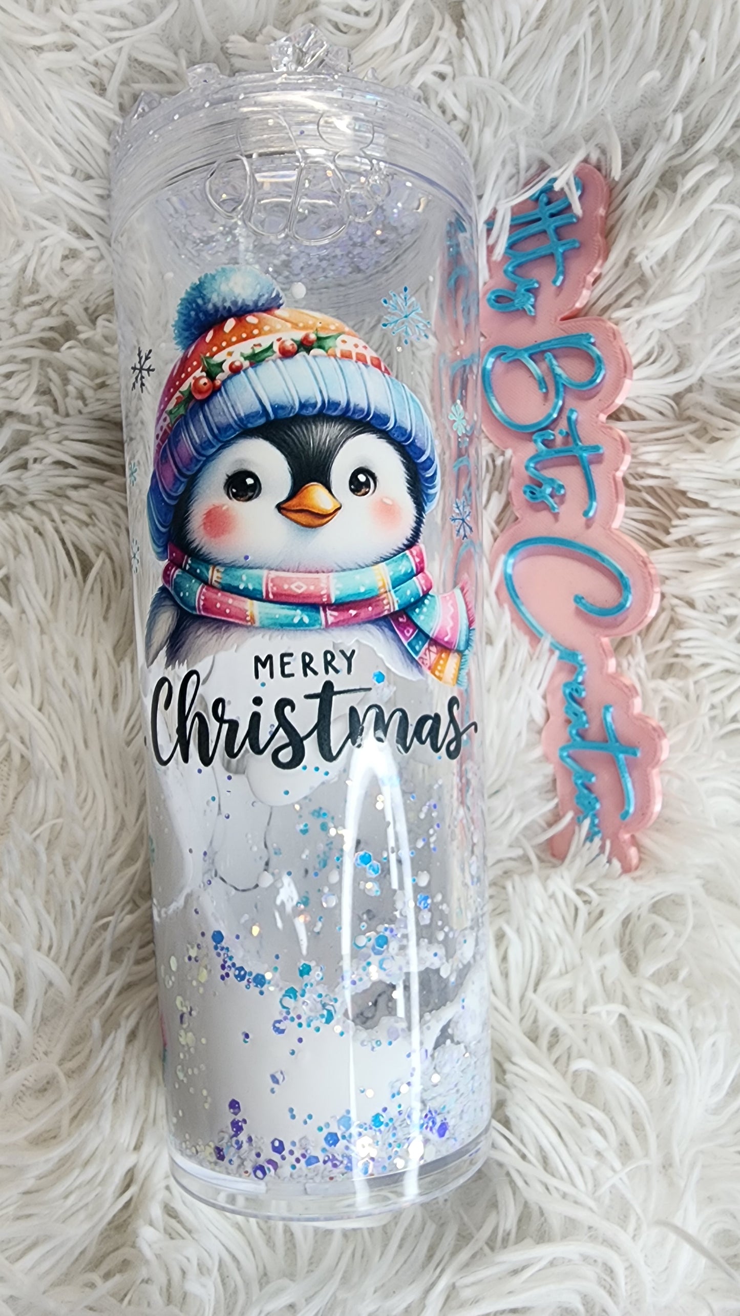 24 oz Snowy Penquins Snowglobe