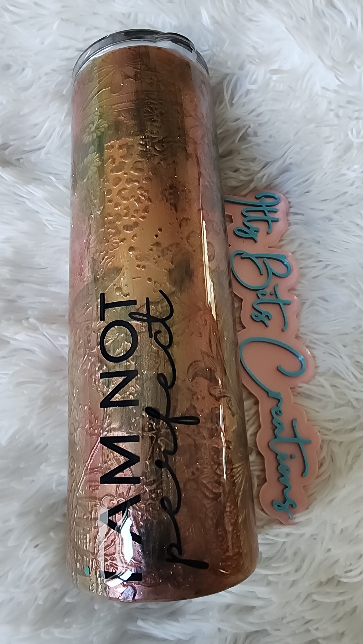 30 oz Faux Leather I Am Not Perfect