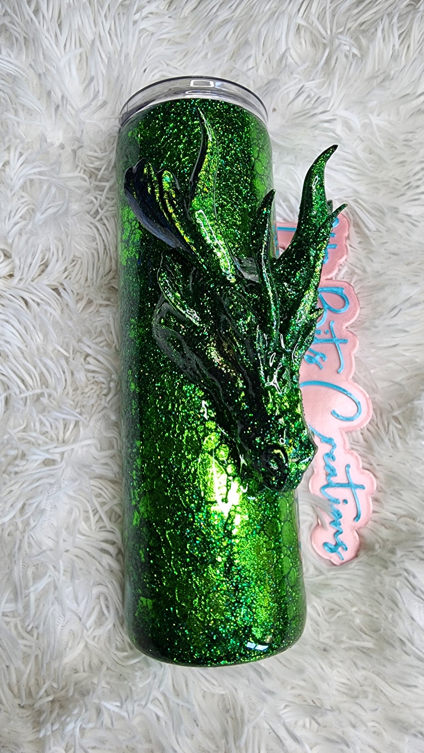 30 oz 3D Green Dragon
