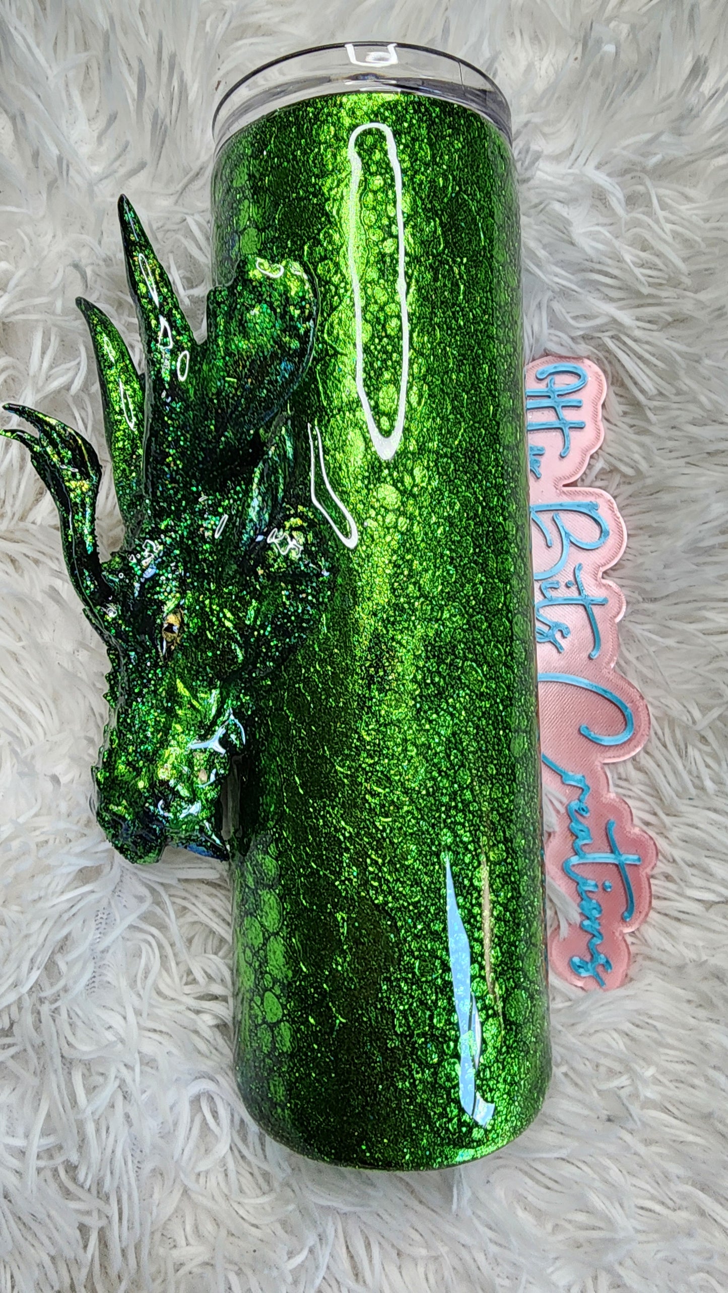30 oz 3D Green Dragon