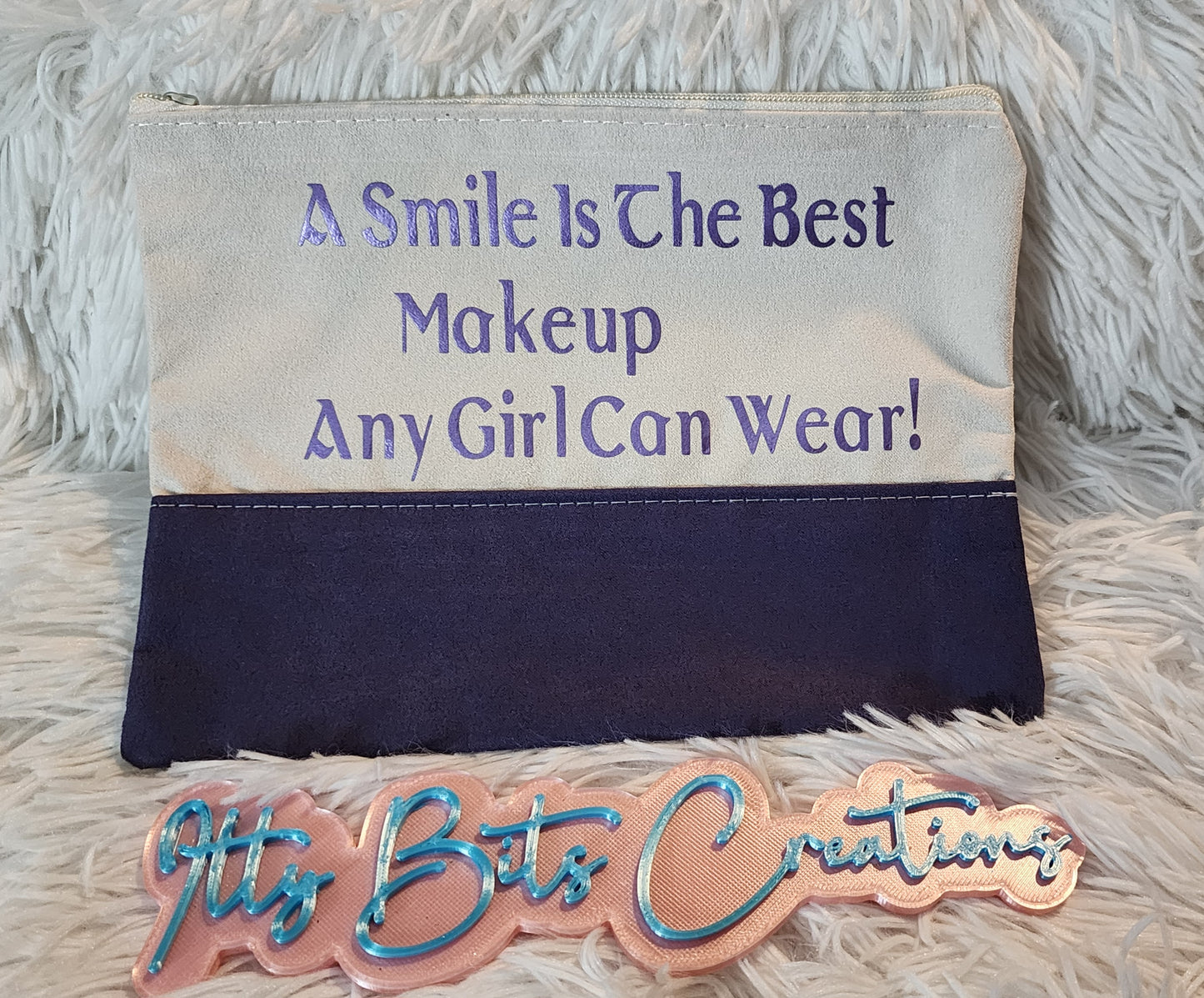 A Smile makeup bag