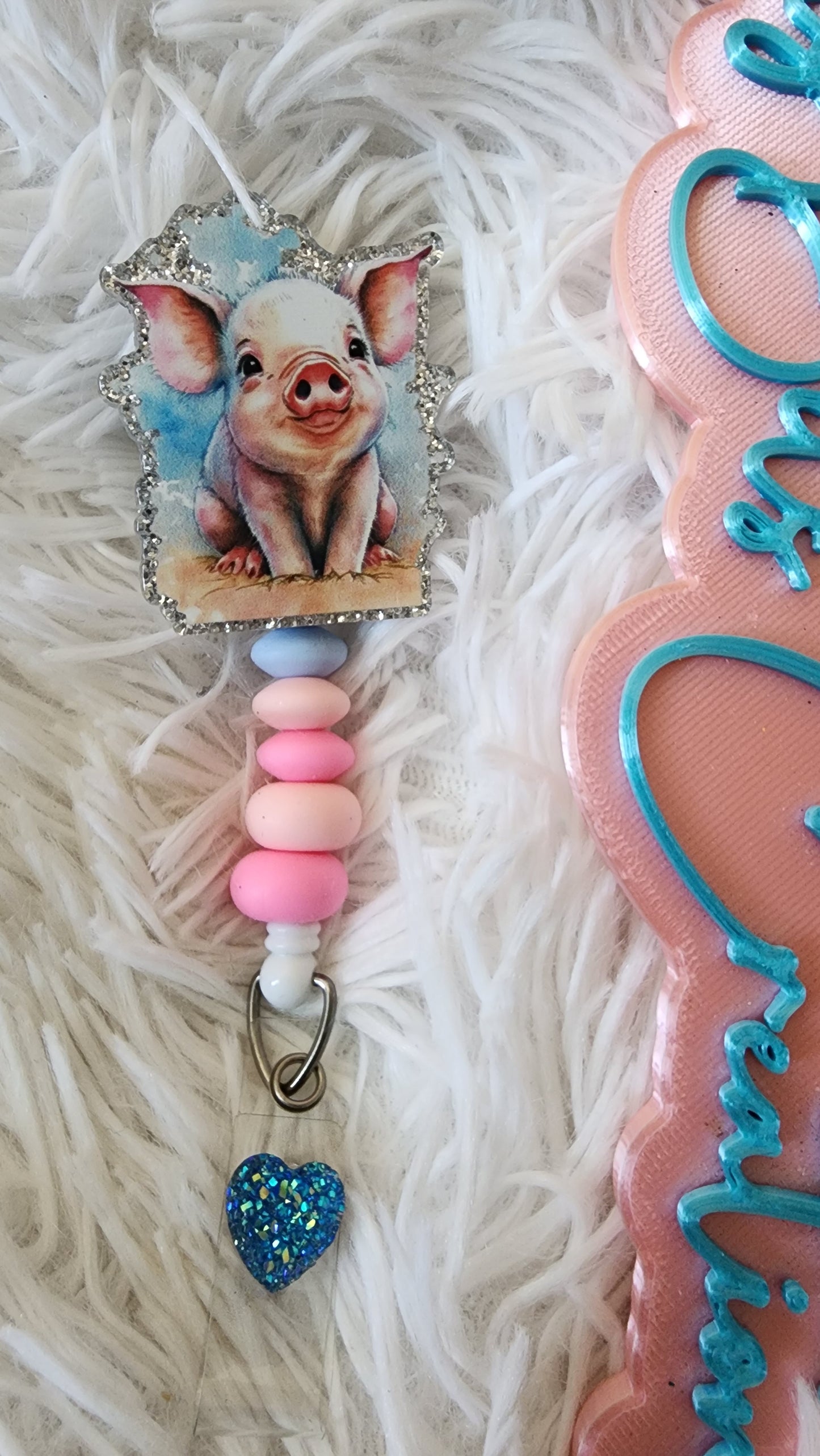 Badge Reel Cute Pig