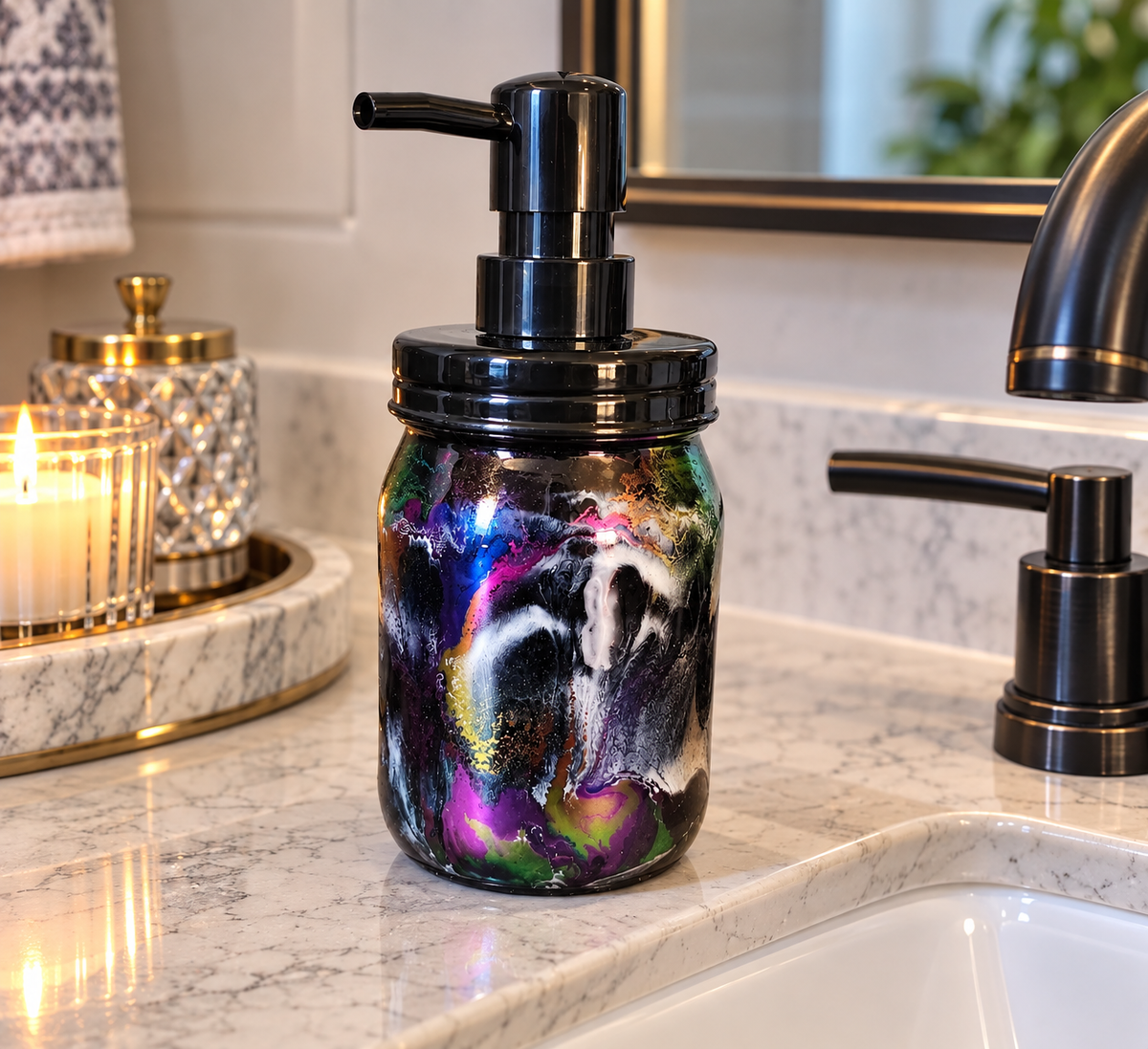 Pretty Chrome Soap Dispenser