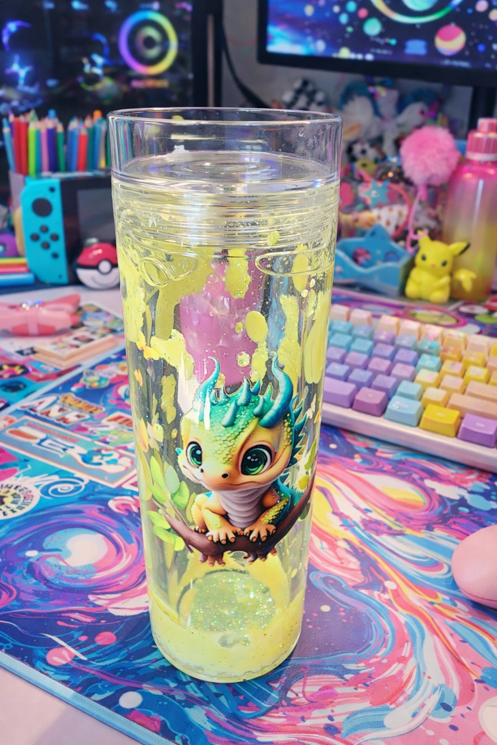 16 oz Yellow Dragon snowglobe