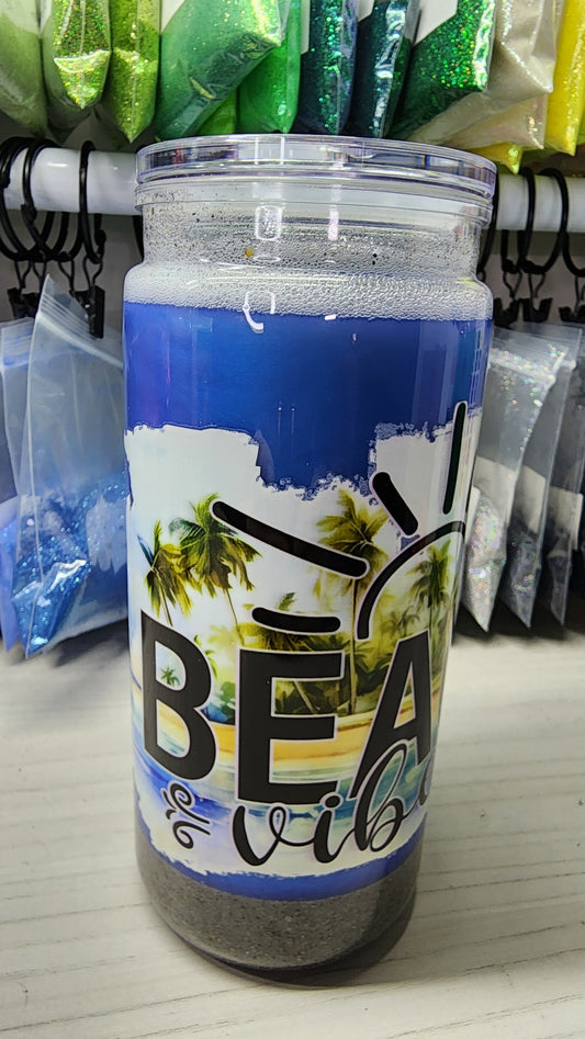 20 oz snowglobe Flagler Beach Sand Beach Vibes