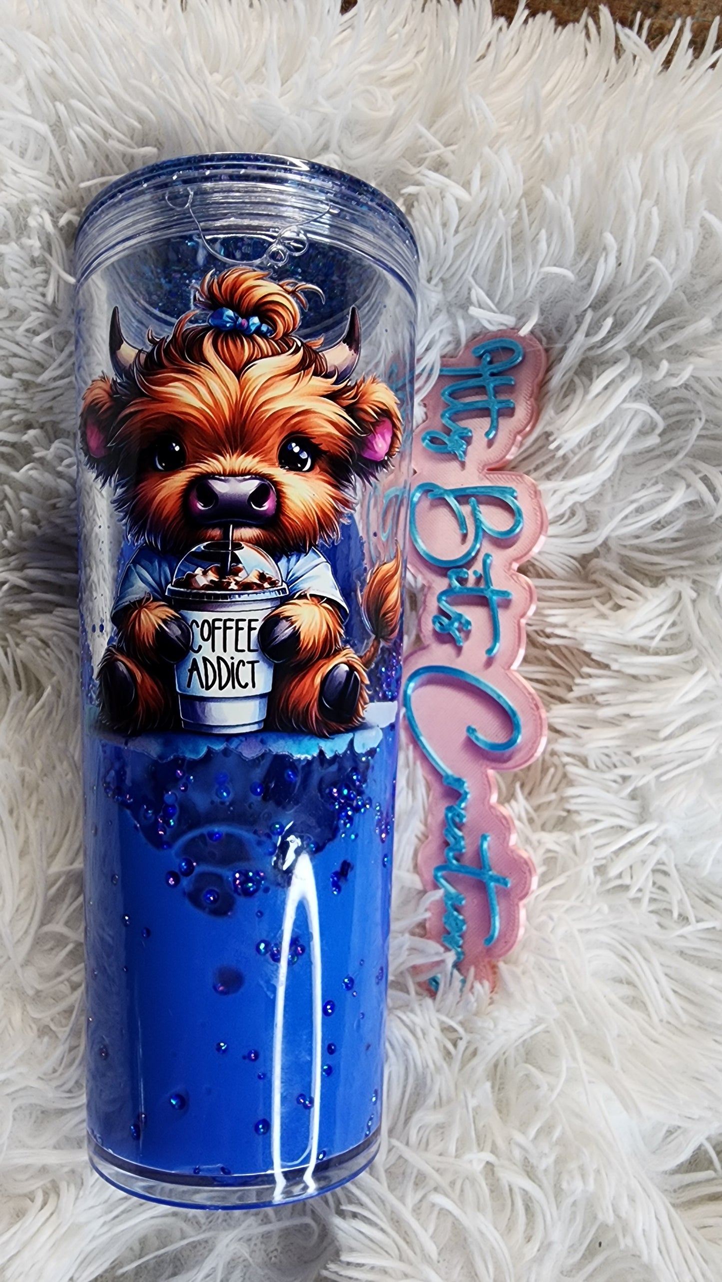 24 oz Coffee Cow Snowglobe