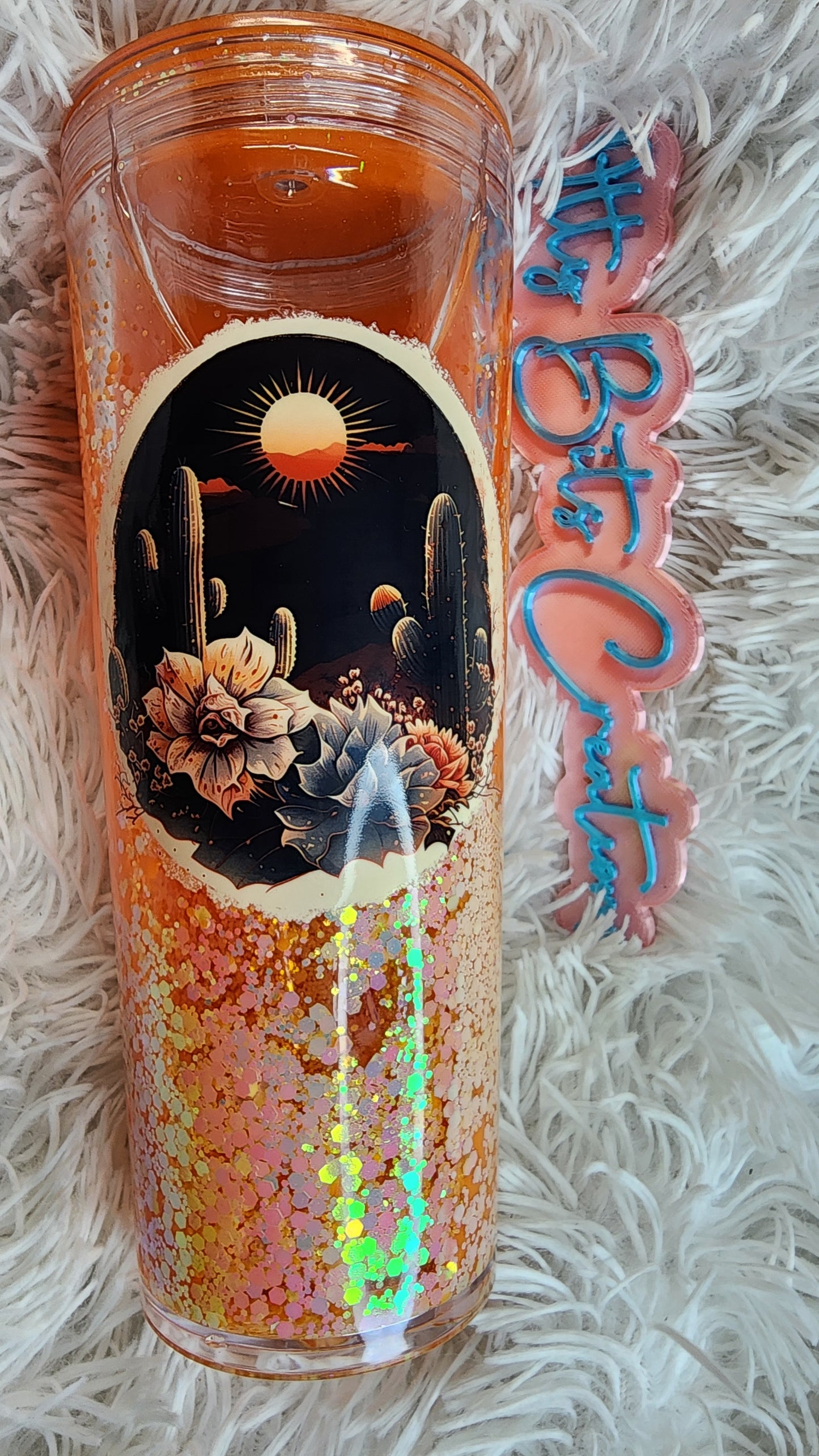 24 oz Desert Sunset Snowglobe