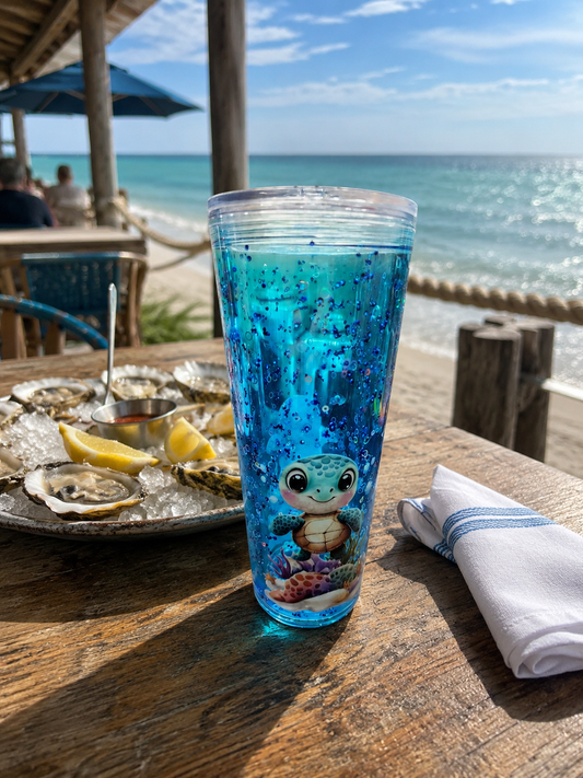 24 oz Turtle By The Sea snowglobe