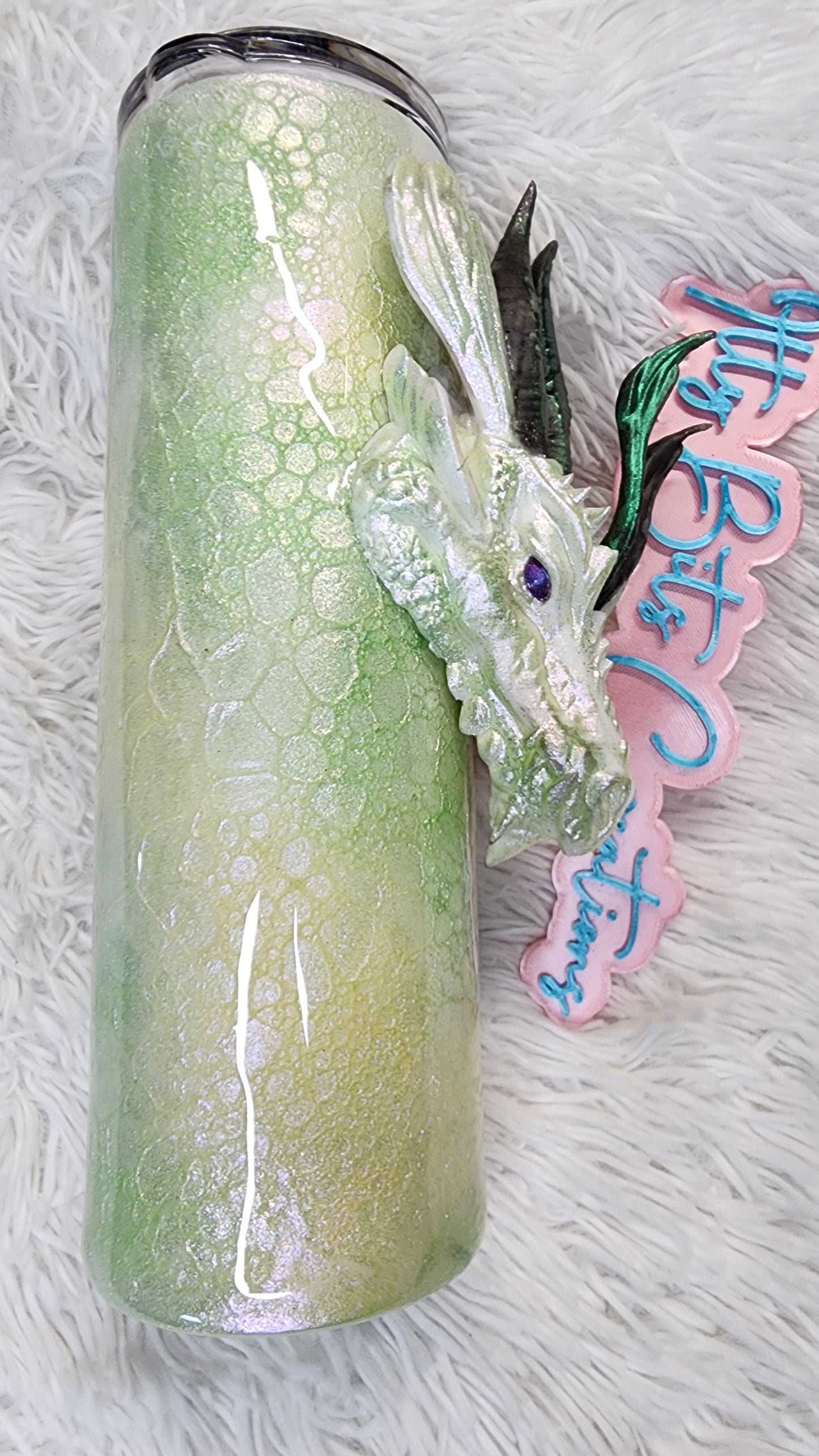 30 oz Yellow Green Dragon