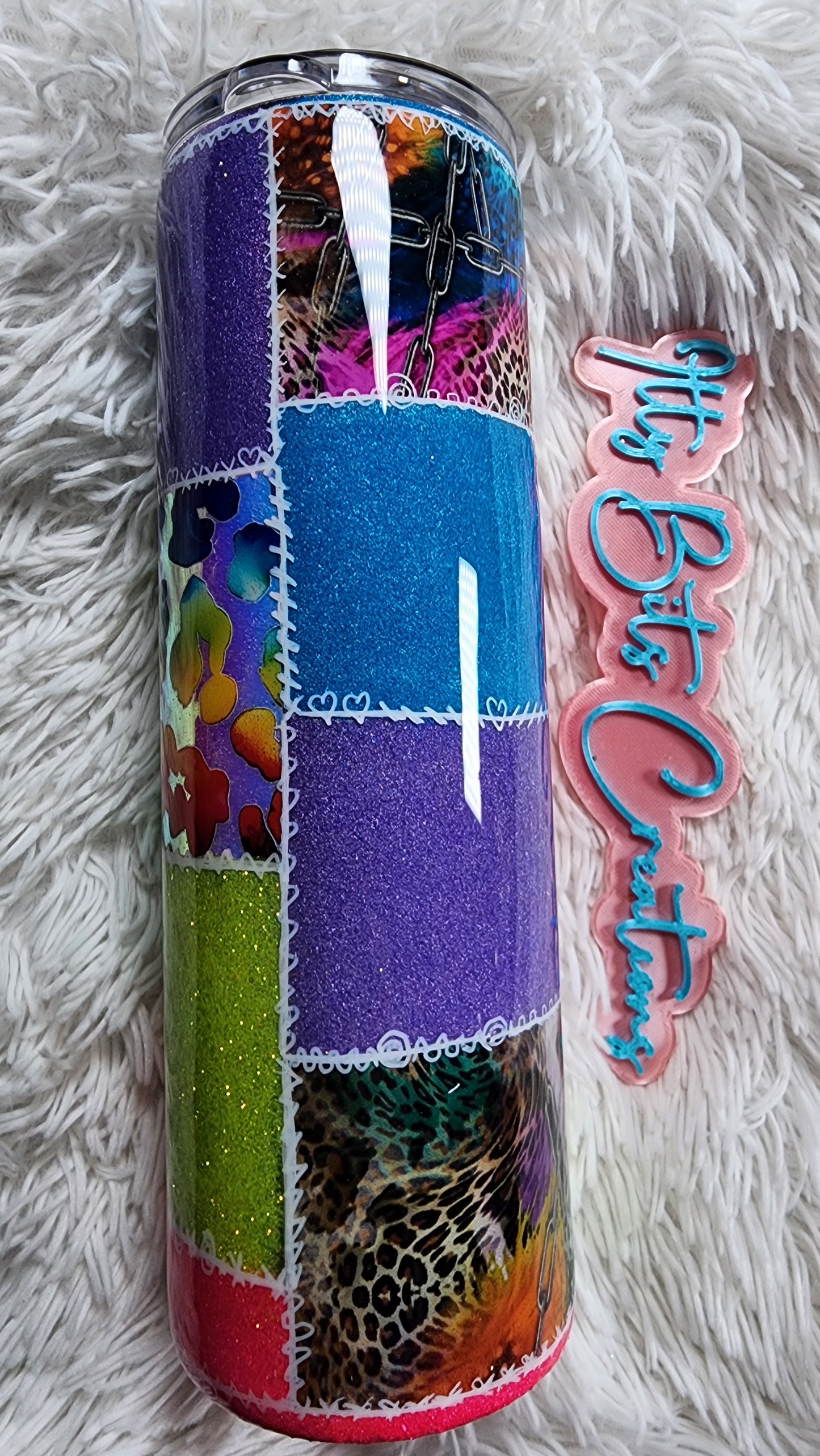 30 oz Rainbow Patchwork