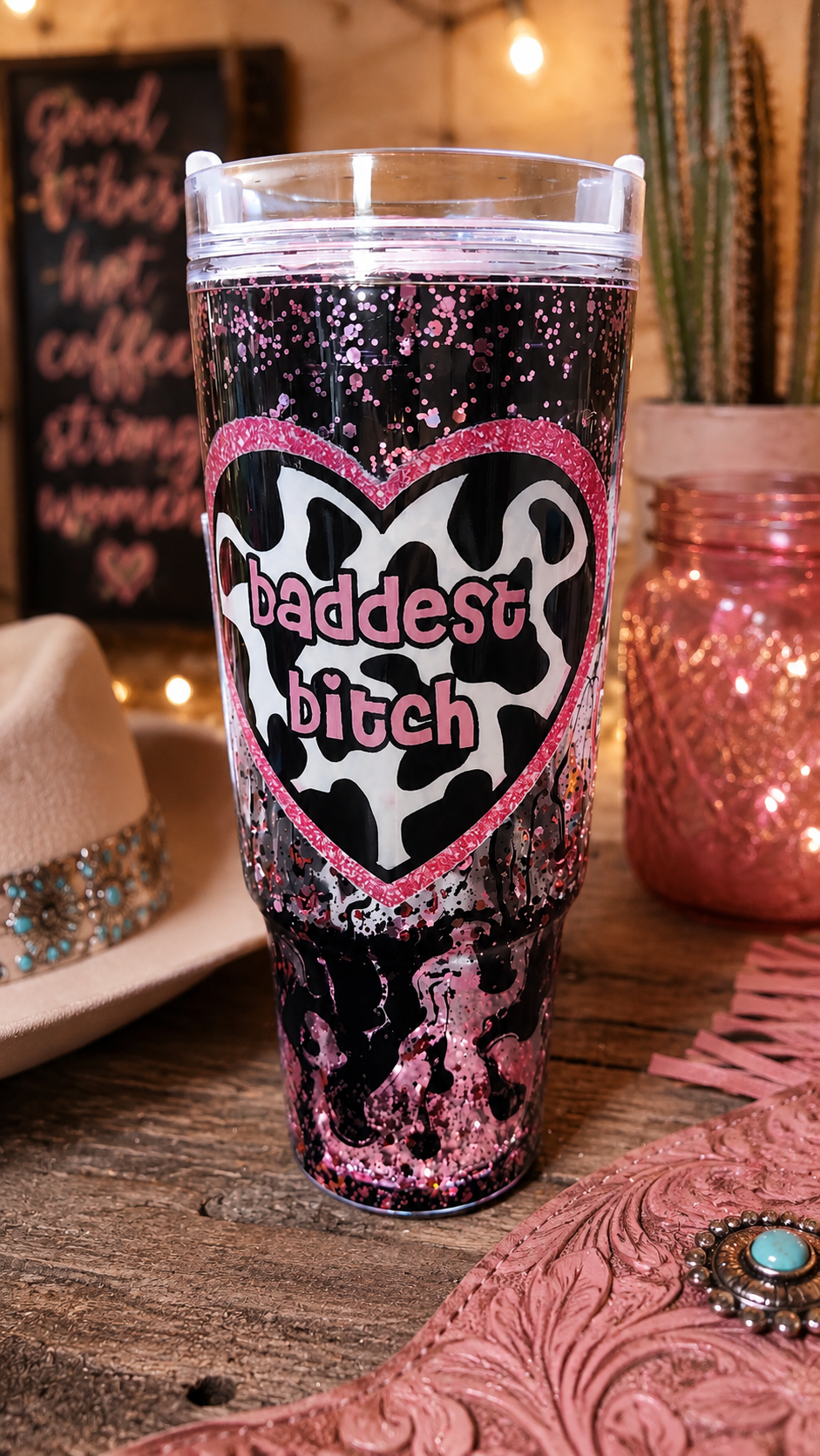 30 oz Bad Bish snowglobe
