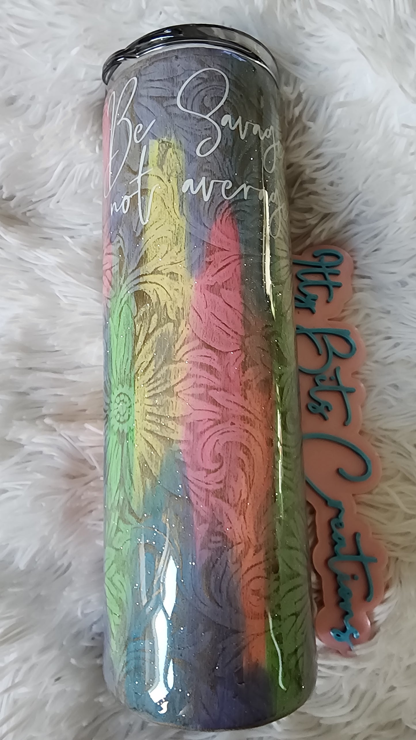 30 oz Flower Faux Leather Savage