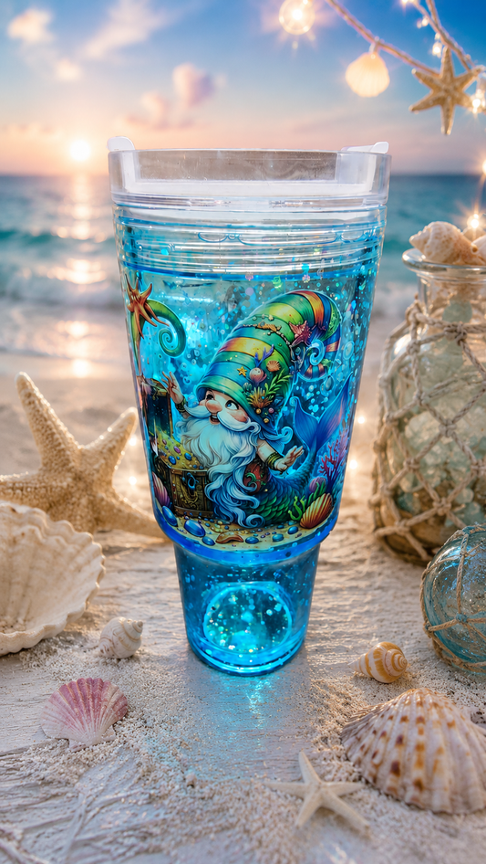 30 oz Papa Mermaid snowglobe