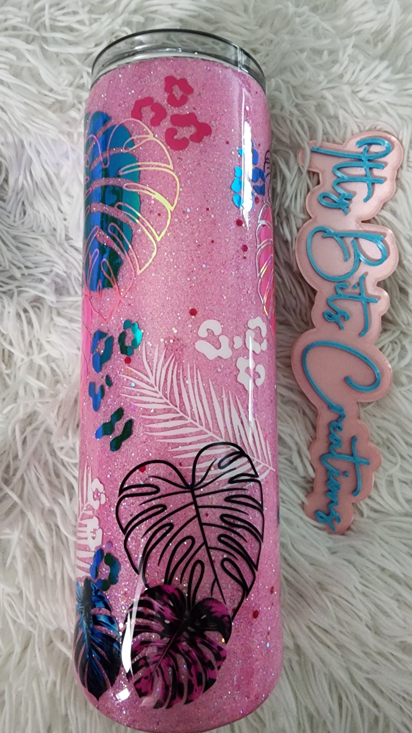 30 oz Pink Monstera