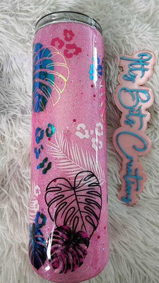 30 oz Pink Monstera