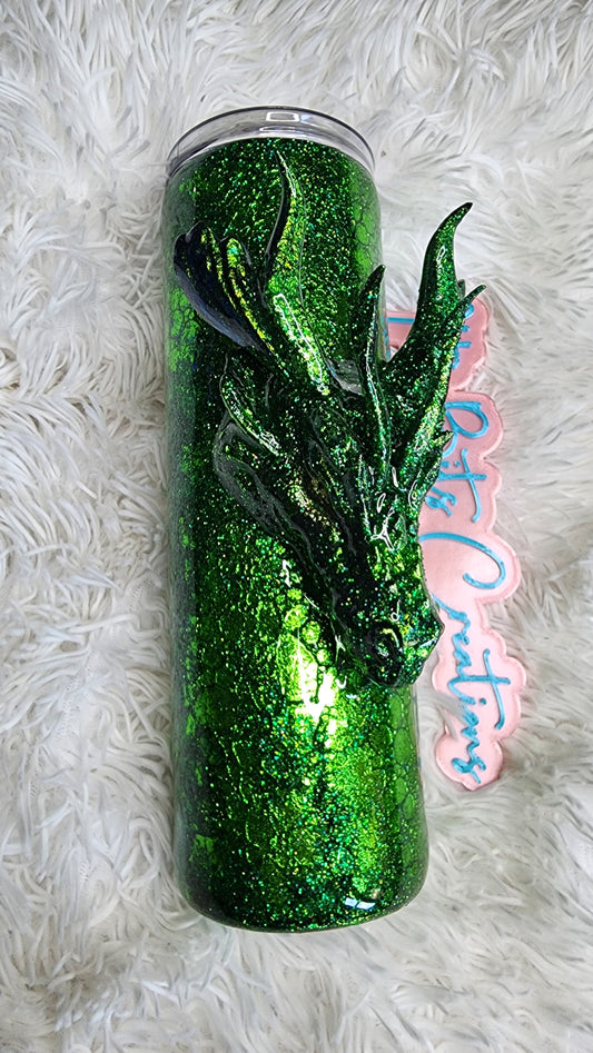 30 oz 3D Green Dragon