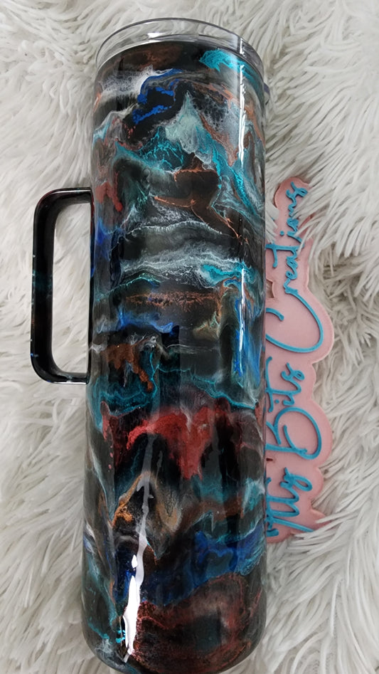 30 oz handle Western Ink Swirl