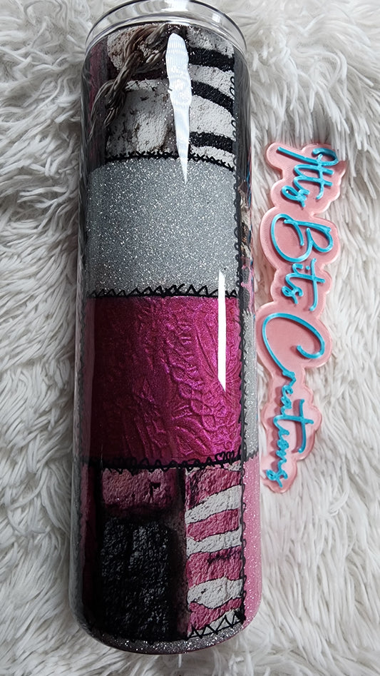 30 oz Pink Chain Patchwork