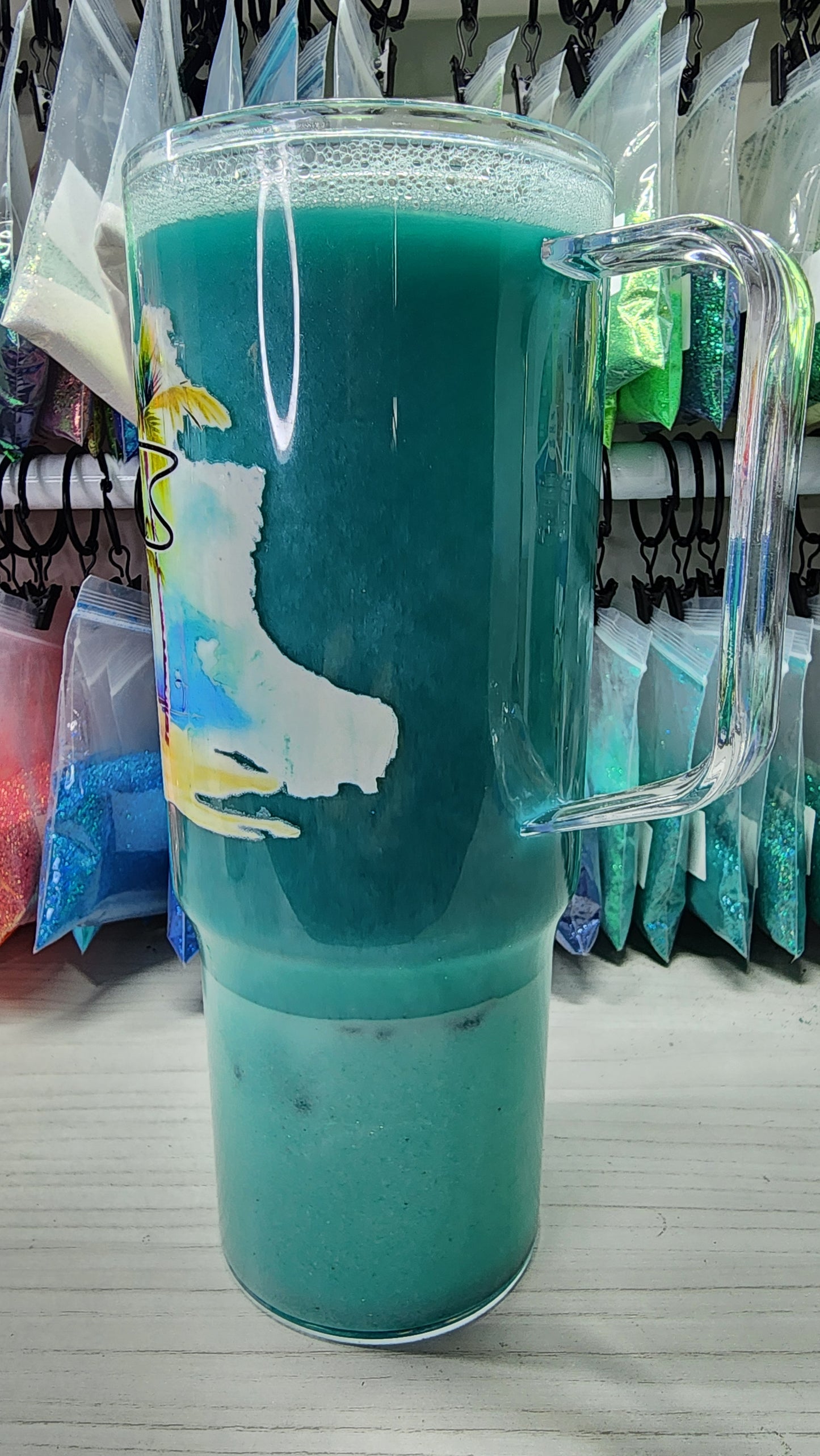 40 oz snowglobe Clearwater Beach Sand