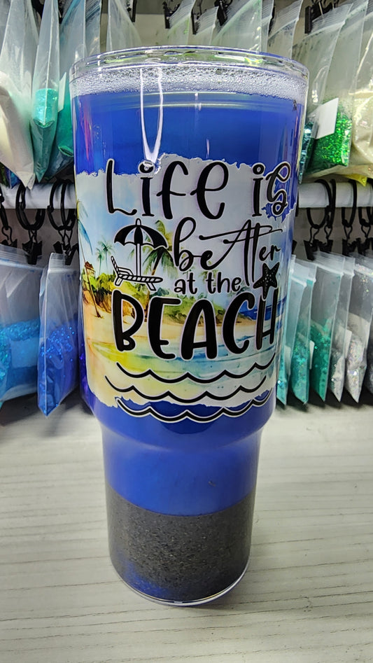 40 oz snowglobe Flagler Beach Sand