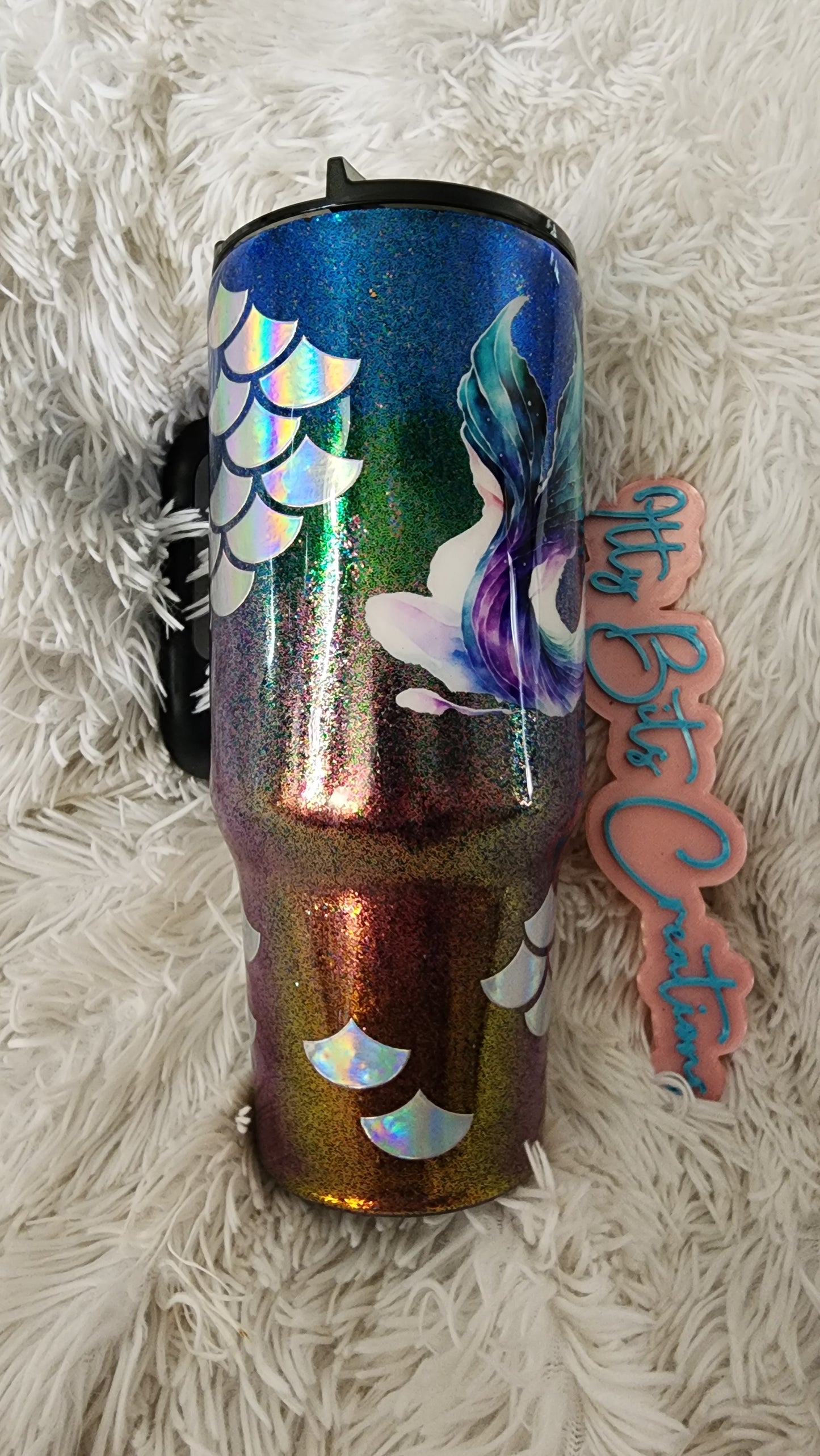 40 oz Mermaid Handle