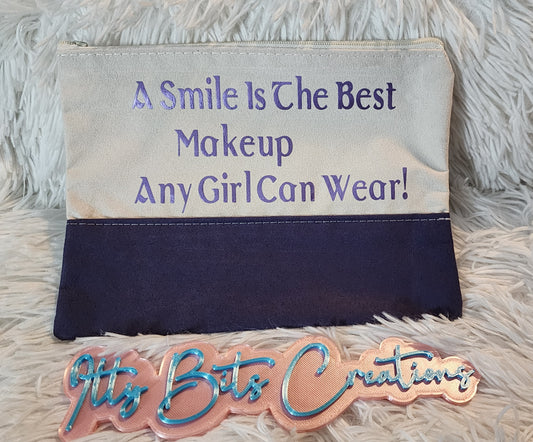 A Smile makeup bag
