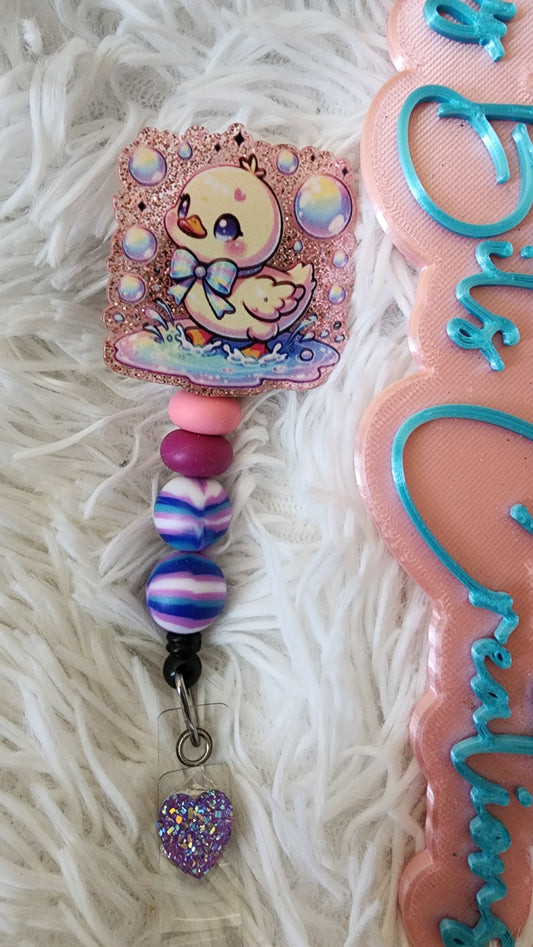 Badge Reel Cute Duck