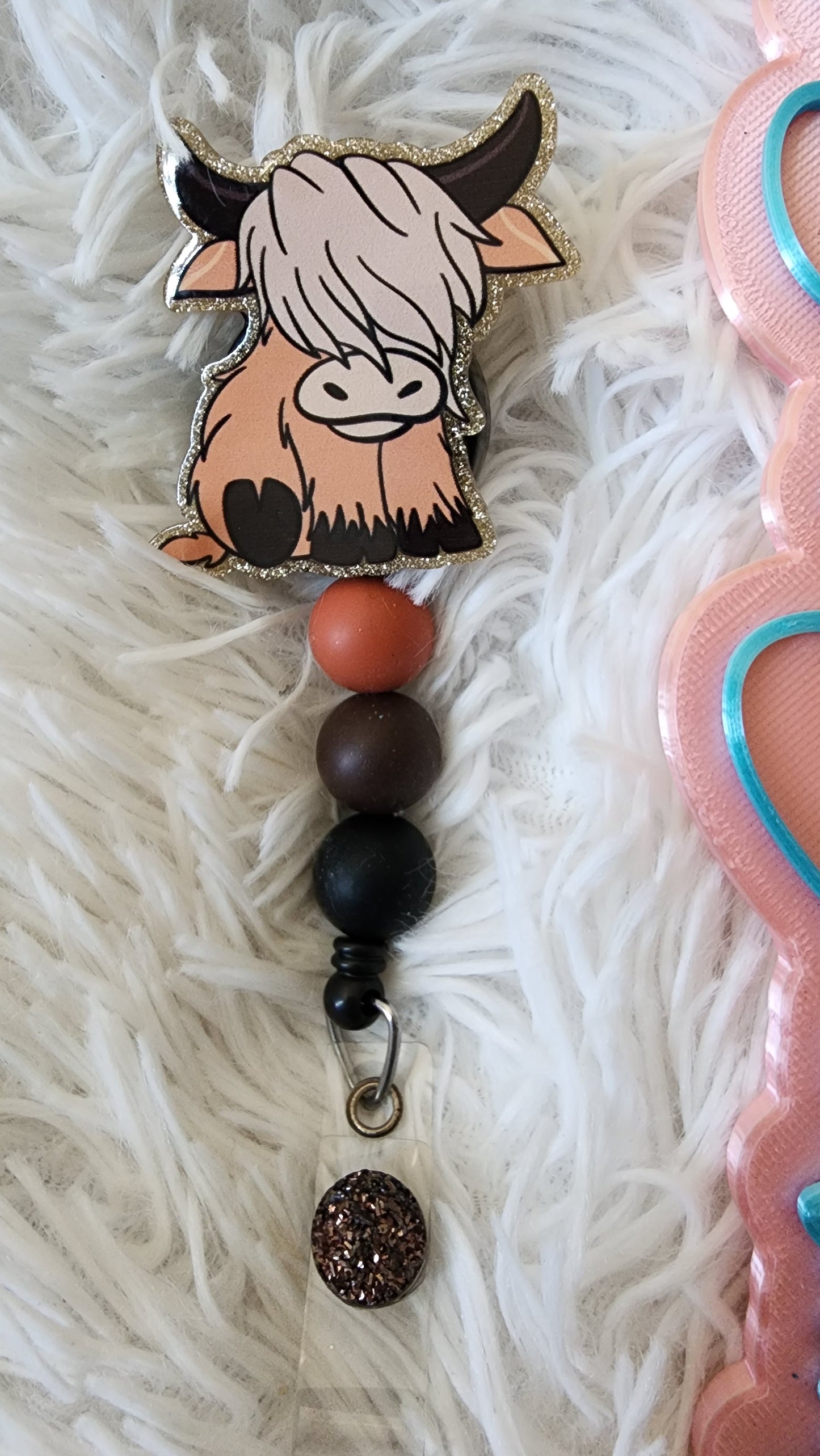 Badge Reel Highland Cow 1