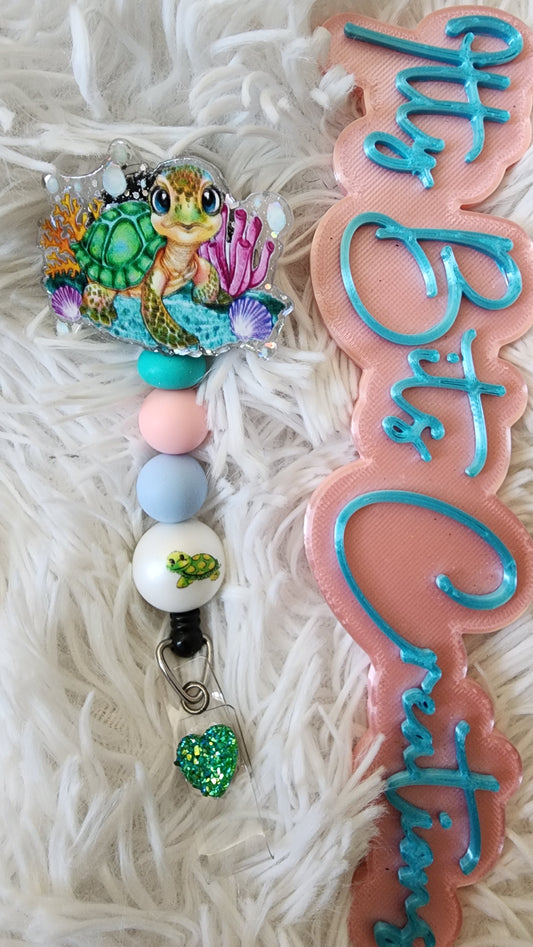 Badge Reel Turtle 1