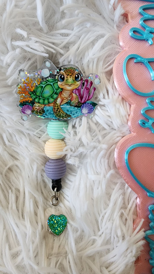 Badge Reel Turtle 2