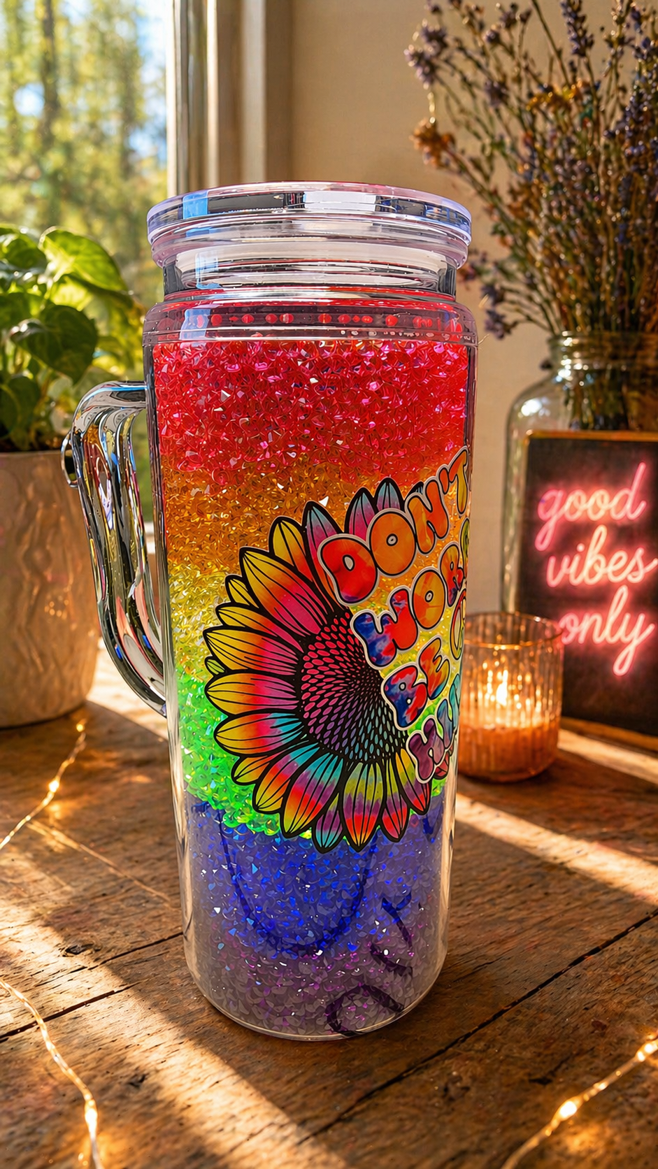 20 oz Be Hippie Snowglobe Crystals