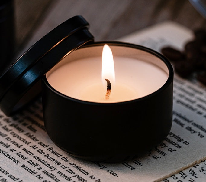 Black Tin Candle (approximately 4 oz)