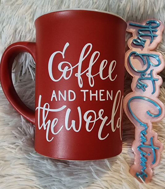 Coffee Then The World heavy ceramic mug
