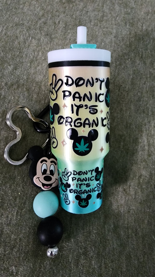 Dont Panic Mouse Tumbler Keychain