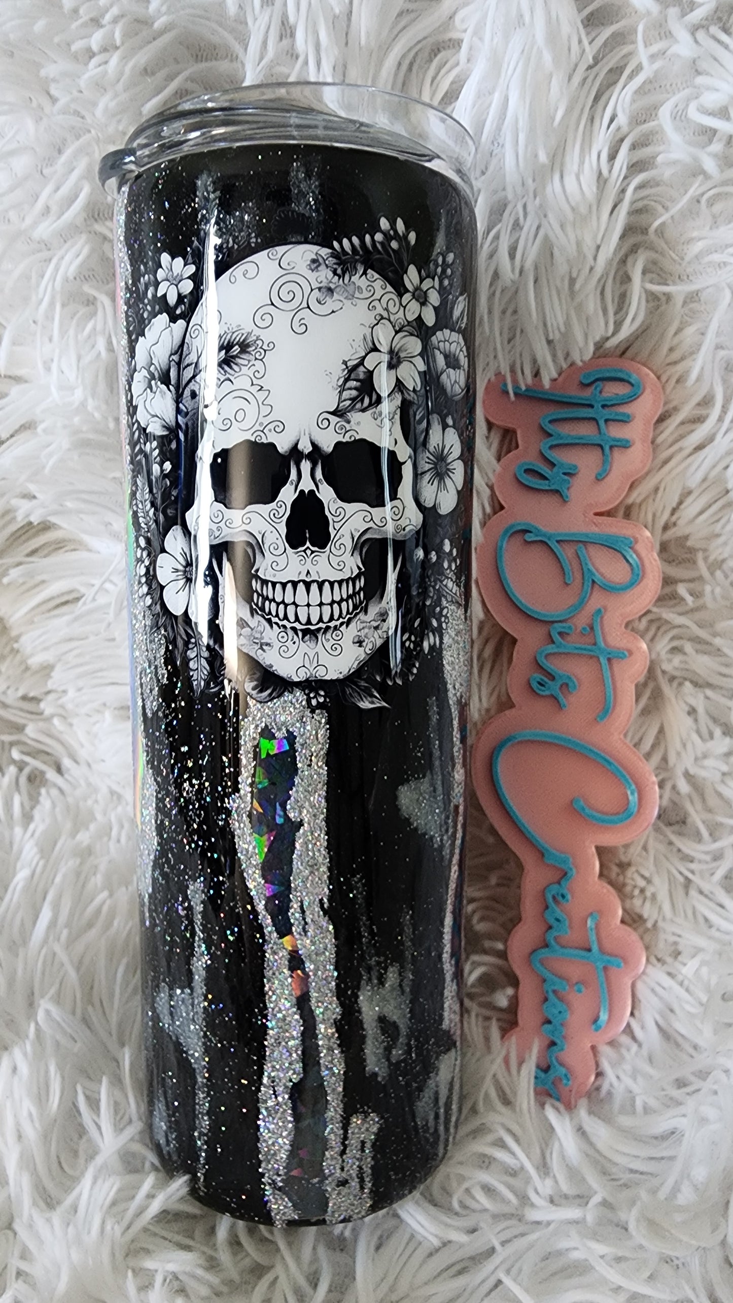 20 Oz Foil Skull Tumbler