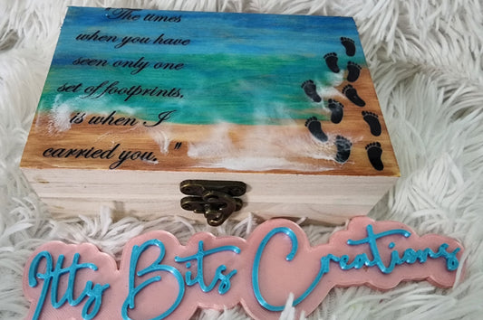 Footprints Trinket Box