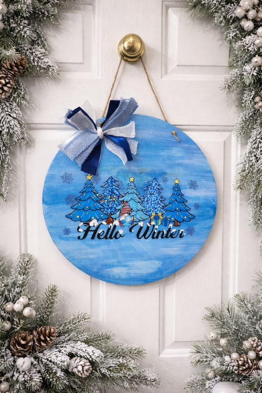 Hello Winter Door Hanger