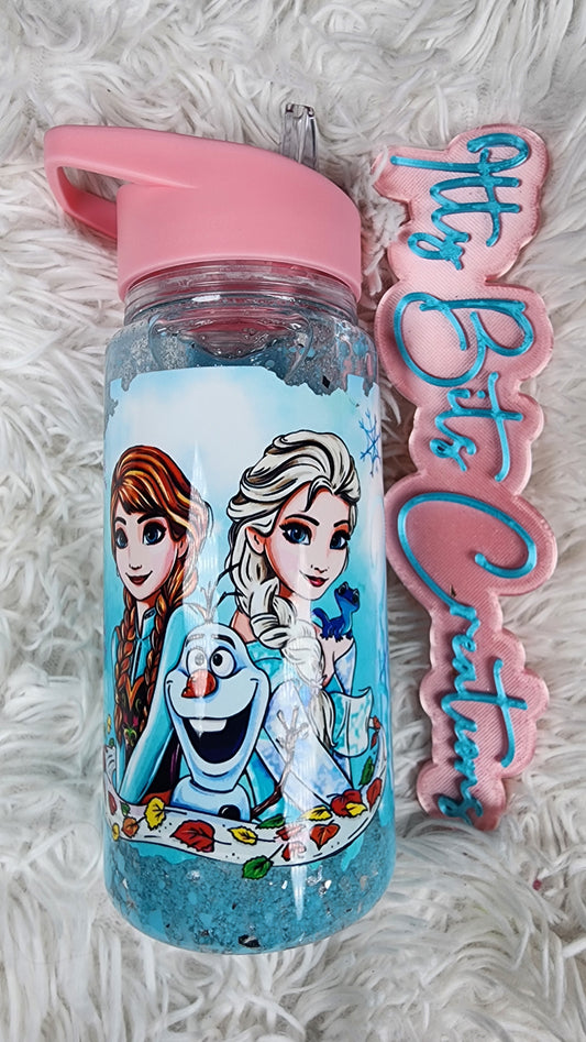 16 oz COLD kids flip lid snowglobe