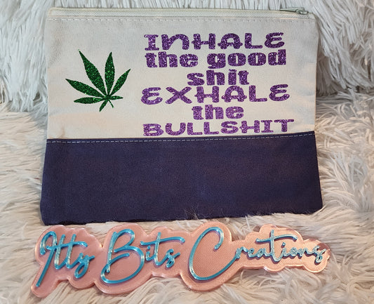 Inhale The Good makeup bag