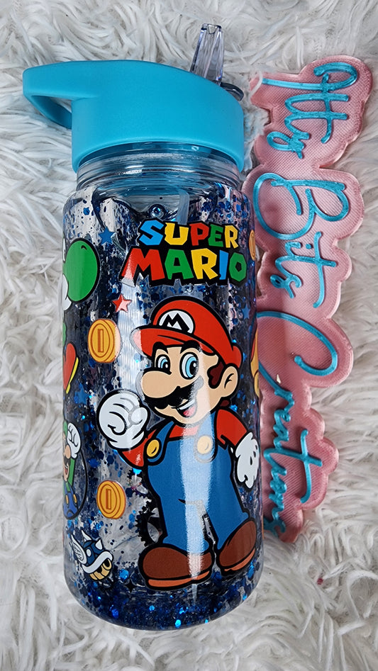 16 oz Race Kart kids flip lid snowglobe