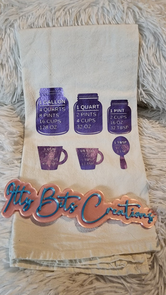 Measurements flour sack towel