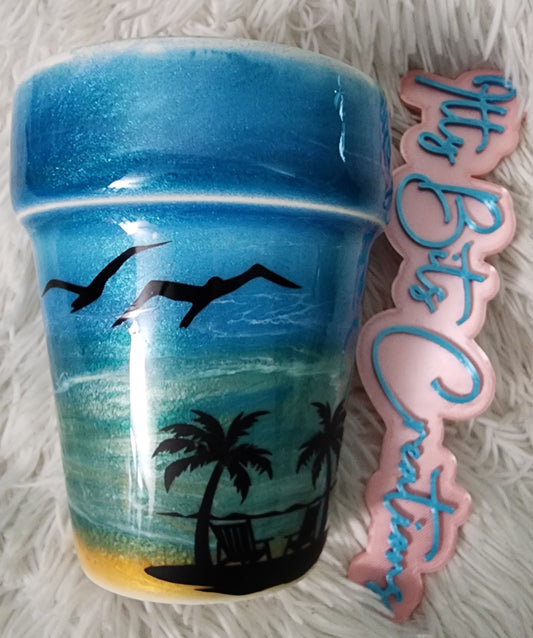 Medium Beach Flower Pot