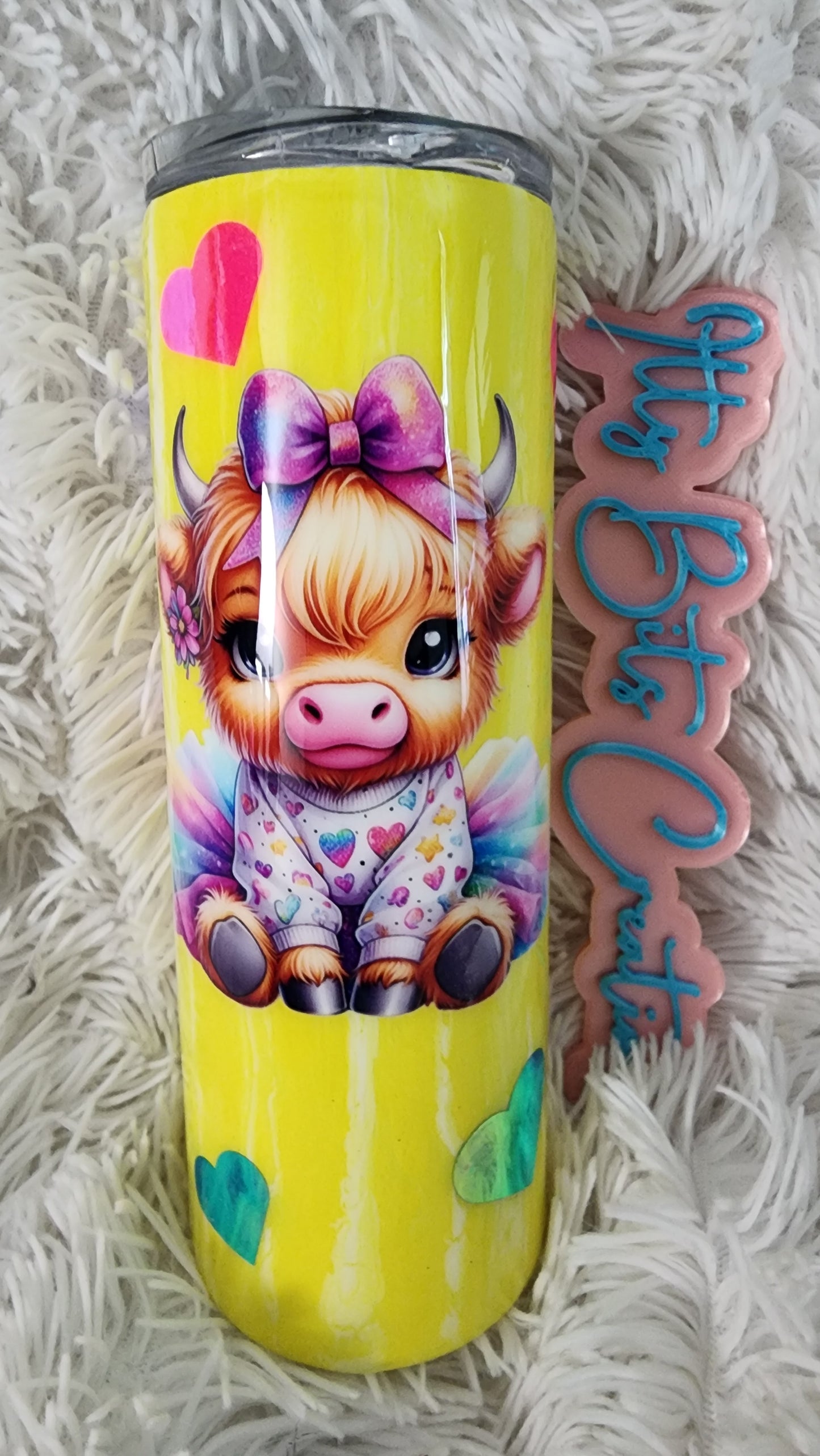 20 Oz Rainbow Tutu Cow Tumbler