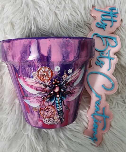 Small Dragonfly Flower Pot
