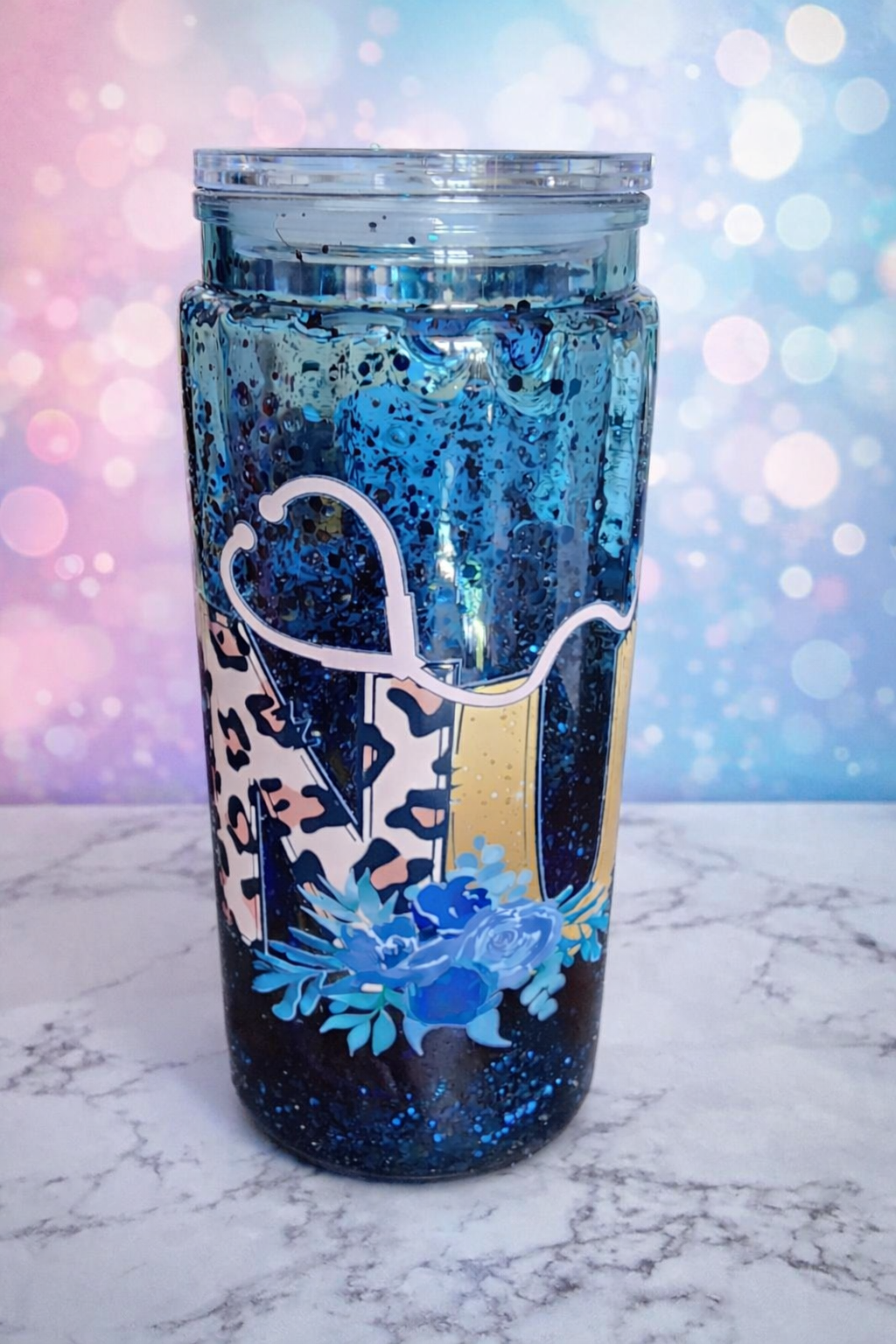 20 oz Blue Nurse snowglobe
