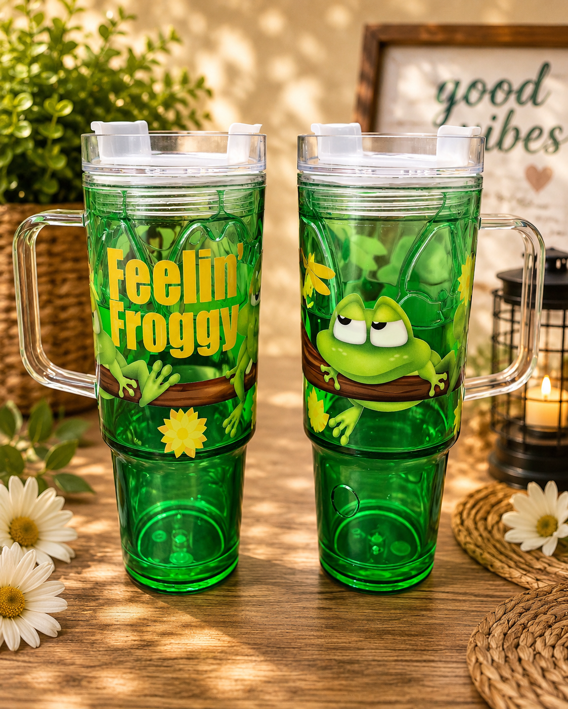 30 oz feeling froggy snowglobe