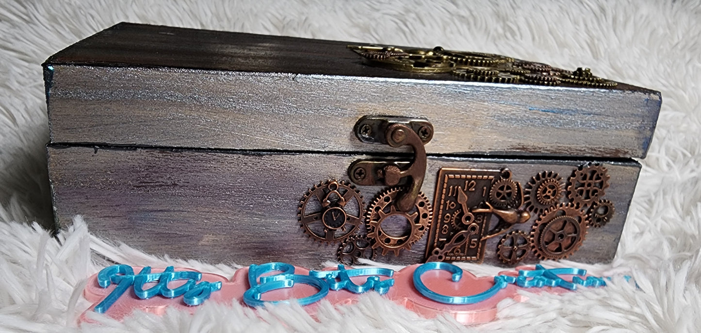 Steampunk Trinket Box Grey
