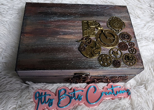 Steampunk Trinket Box Grey